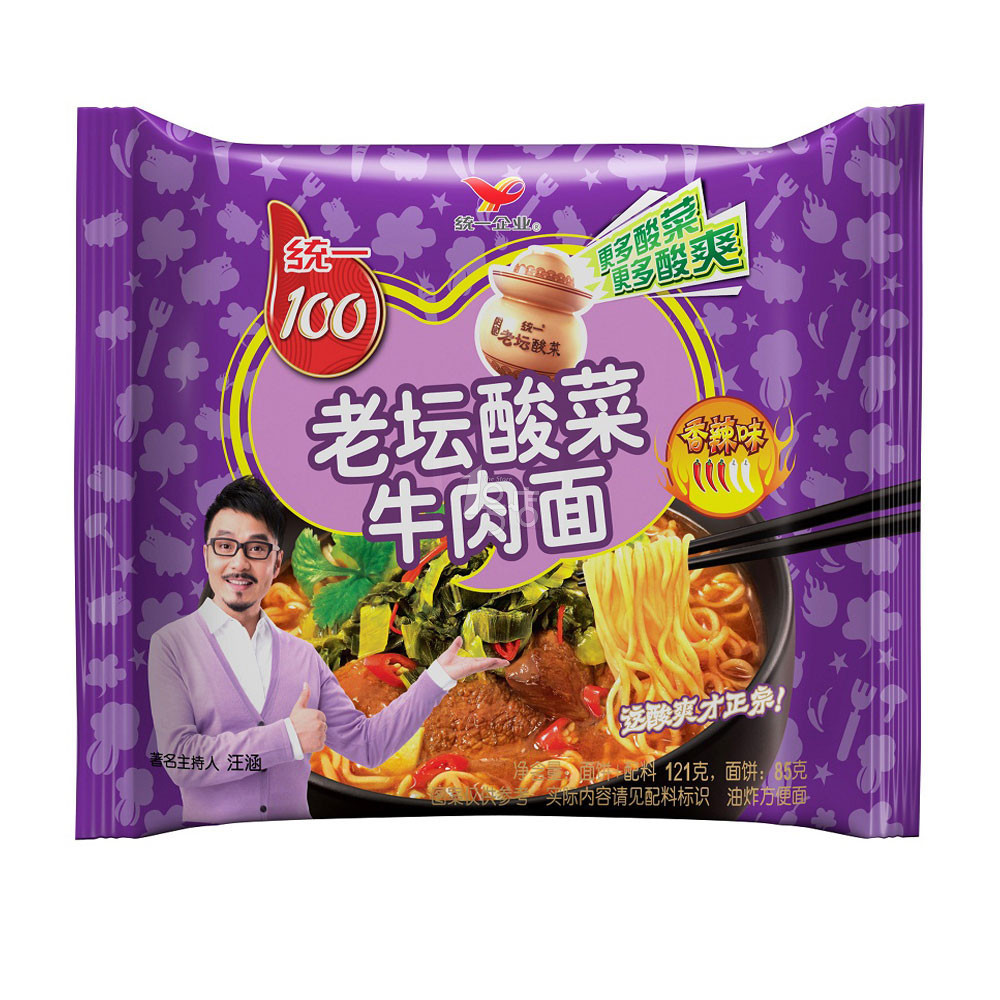 统一100原味老坛酸菜牛肉面$2.5元/袋 月售0份