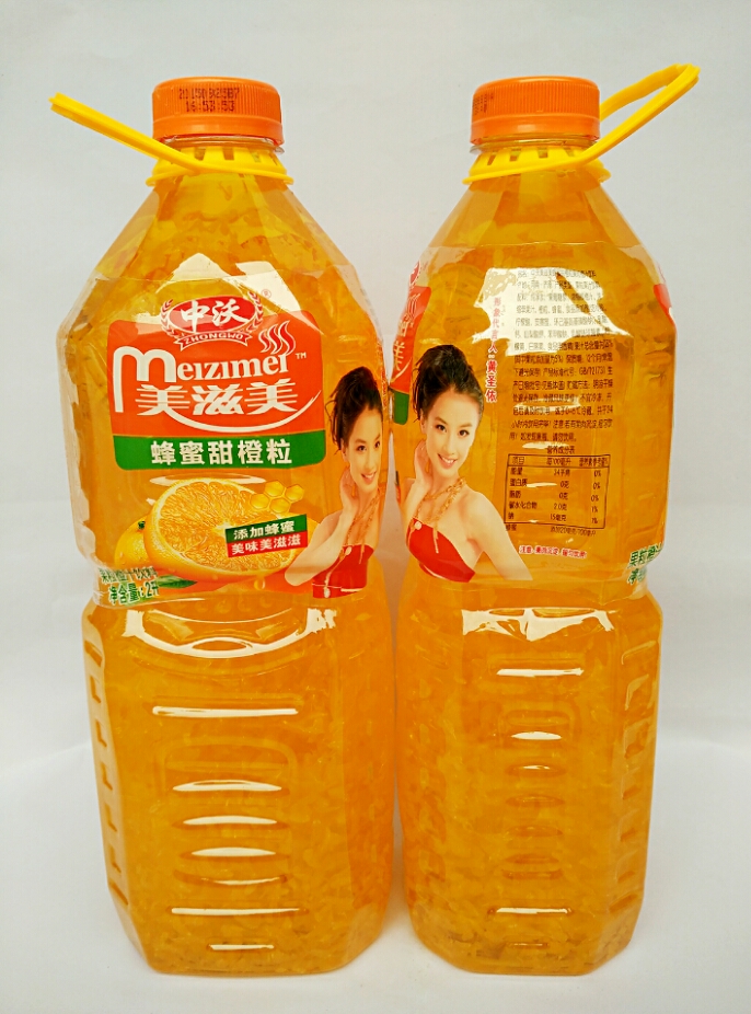 中沃美滋美蜂蜜甜橙粒2l ￥6元/瓶 已售0份