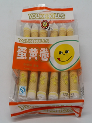米老头蛋黄卷香橙味150克 ￥4.5元/袋 已售18份