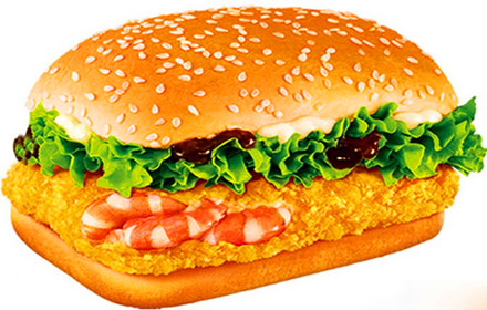 劲脆鲜虾堡 ￥10元/个 已售41份