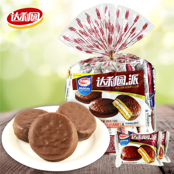 达利园 夹心巧克力派 300g ￥6元/袋 已售0份库存20袋