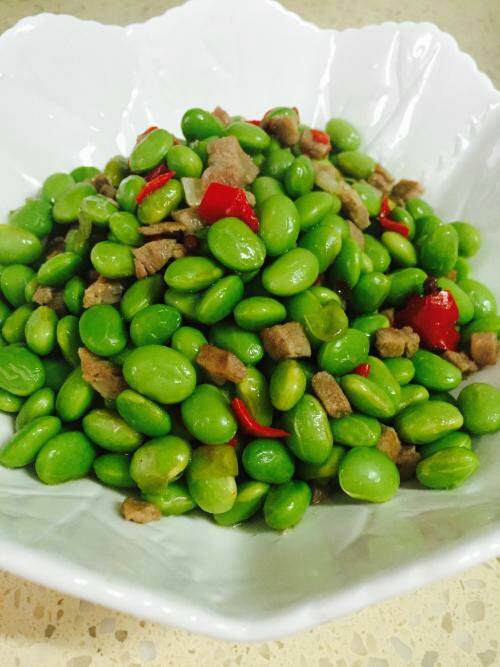 炒毛豆 ￥15元/份 已售3份